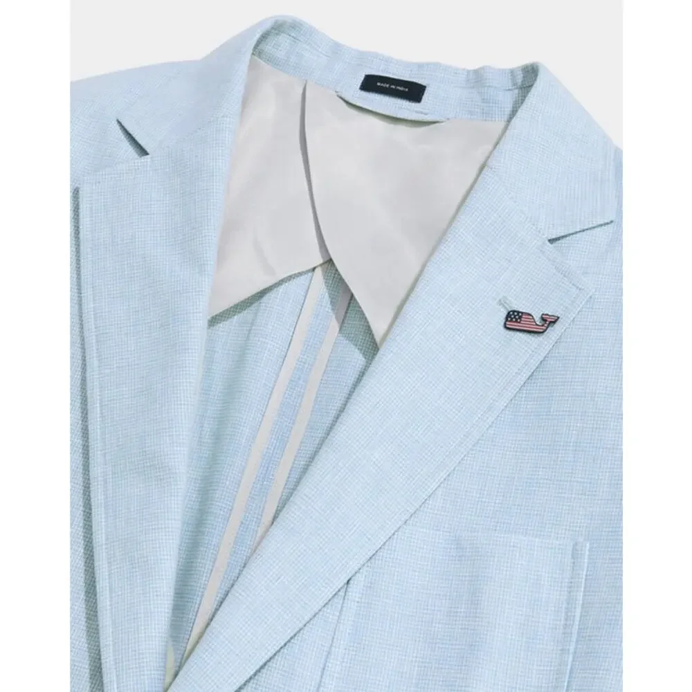 Vineyard Vines Houndstooth Vos Sport Coat Size 40R NWT - Sea Splash